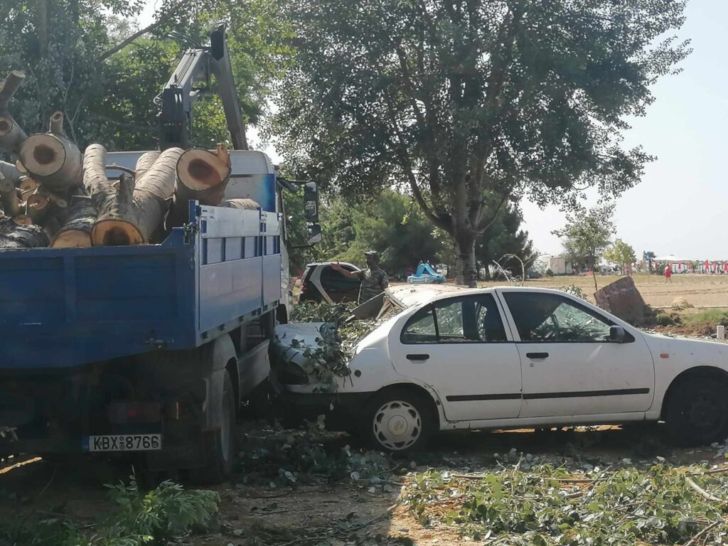 Ζημιές από το μπουρίνι στην Καβάλα