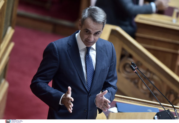 Ο Κυριάκος Μητσοτάκης στη Βουλή