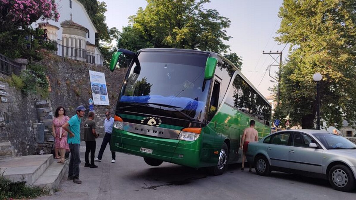 Πήλιο: Λεωφορείο σηκώθηκε στον «αέρα» – Τι συνέβη – ΦΩΤΟ