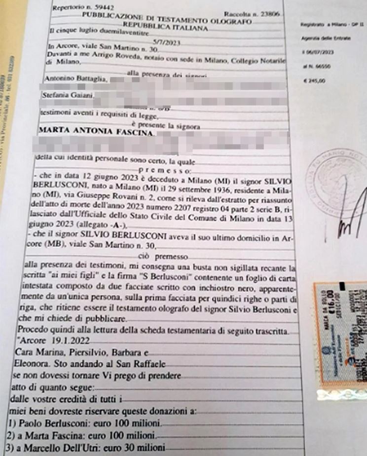 διαθήκη Μπερλουσκόνι