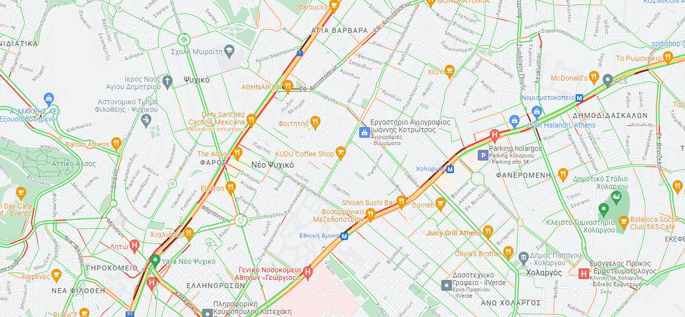 Κατεχάκη: Φωτιά σε αυτοκίνητο – Αυξημένη κίνηση στο ρεύμα προς Μεσογείων