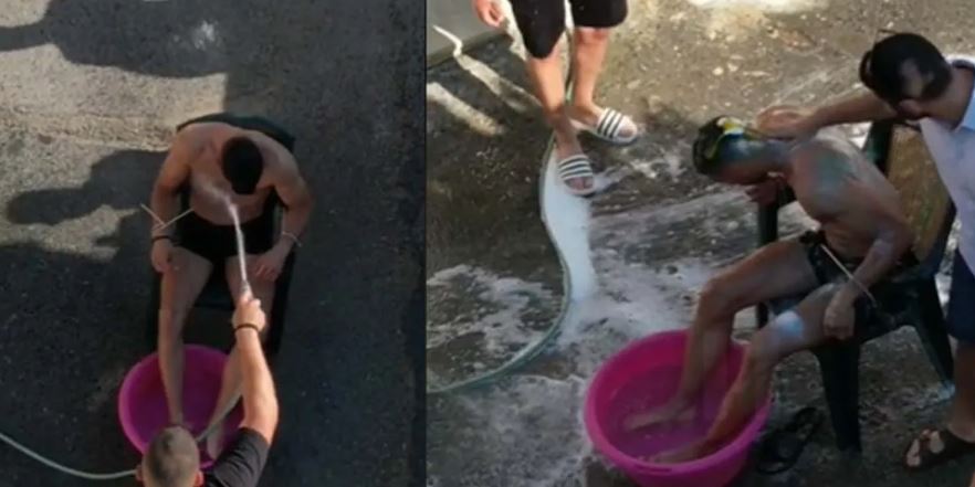 Χαμός στο TikTok: Έτσι κάνουν μπάνιο τον γαμπρό σε χωριό της Κρήτης – ΒΙΝΤΕΟ