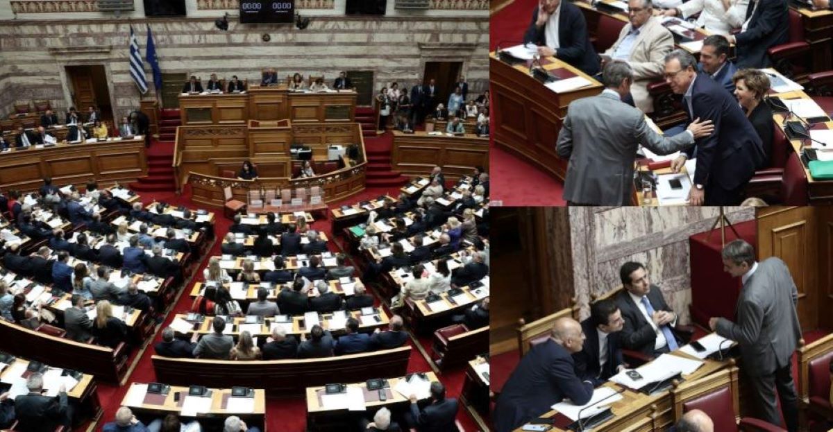 Βουλή ψηφοφορία Μητσοτάκης Φάμελλος