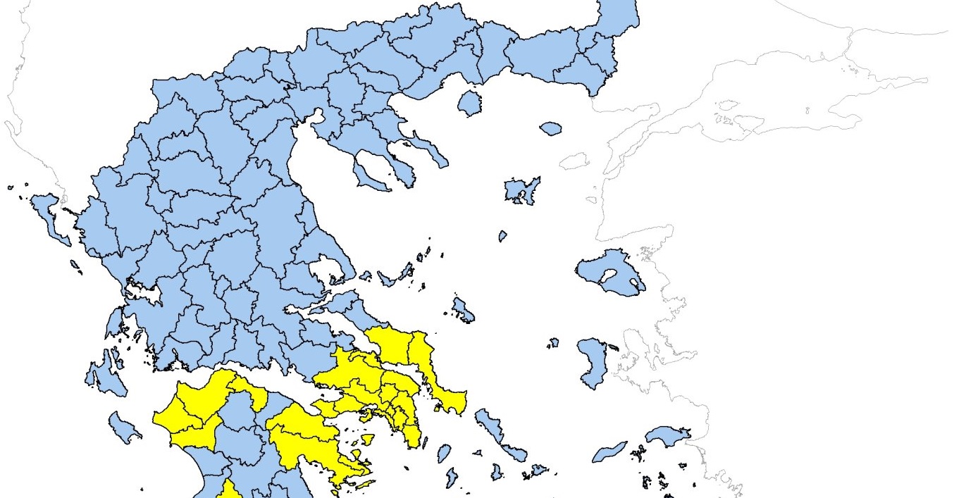 Οι περιοχές που υπάρχει υψηλός κίνδυνος πυρκαγιάς σήμερα – Ανάμεσά τους η Αττική