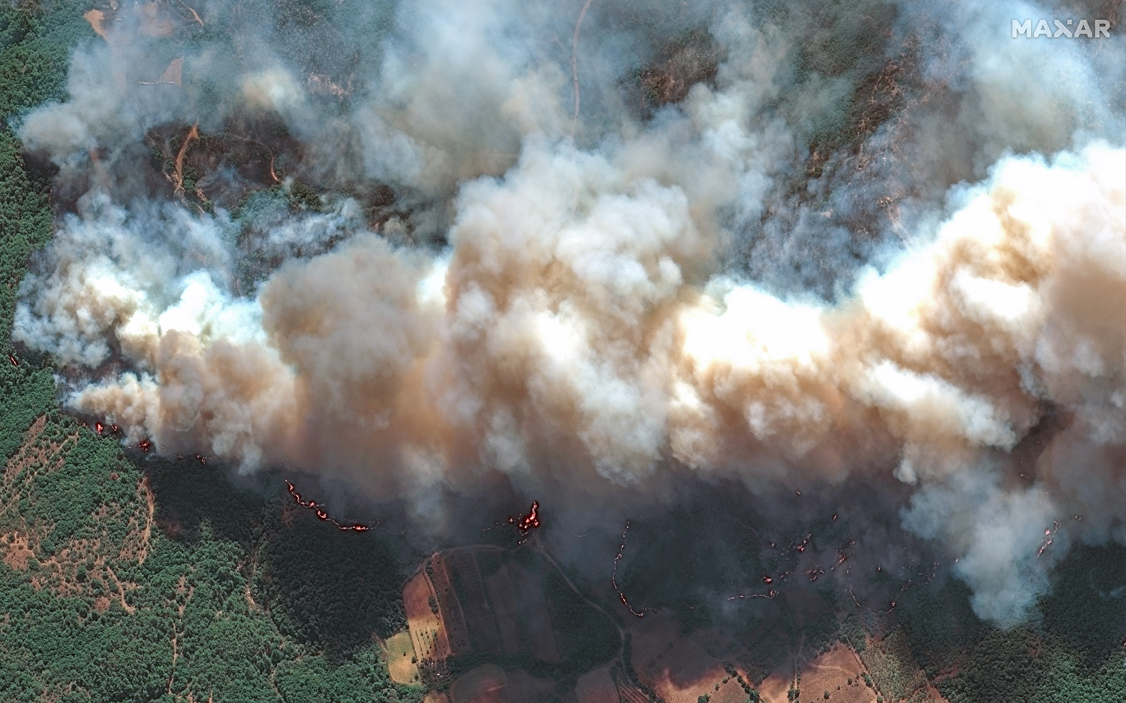 Φωτιά Αλεξανδρούπολη δορυφόρος