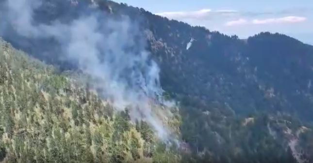 Φωτιά στον Όλυμπο: Στη μάχη και τα εναέρια μέσα