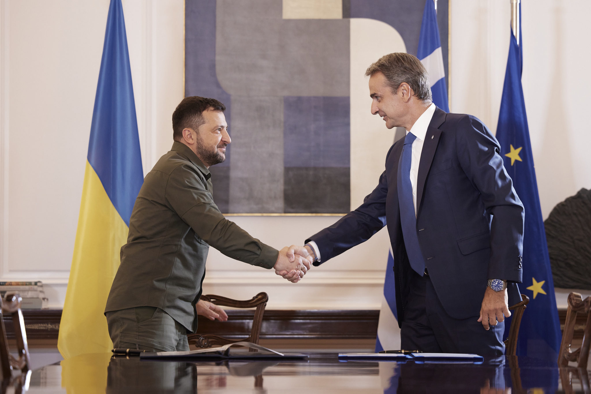 Βολοντίμιρ Ζελένσκι Κυριάκο Μητσοτάκης