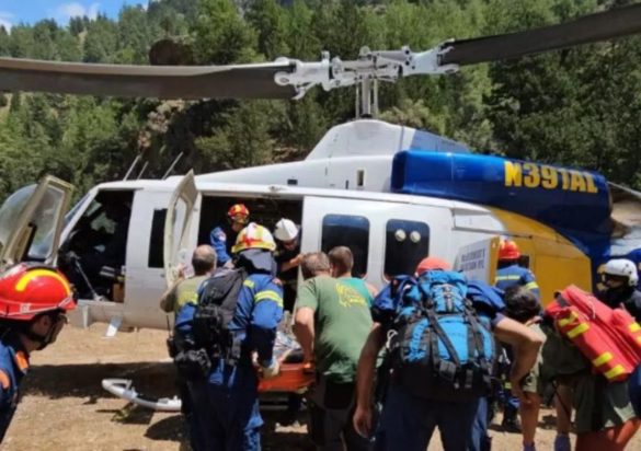 Επιχείρηση διάσωσης του 45χρονου στο Φαράγγι της Σαμαριάς