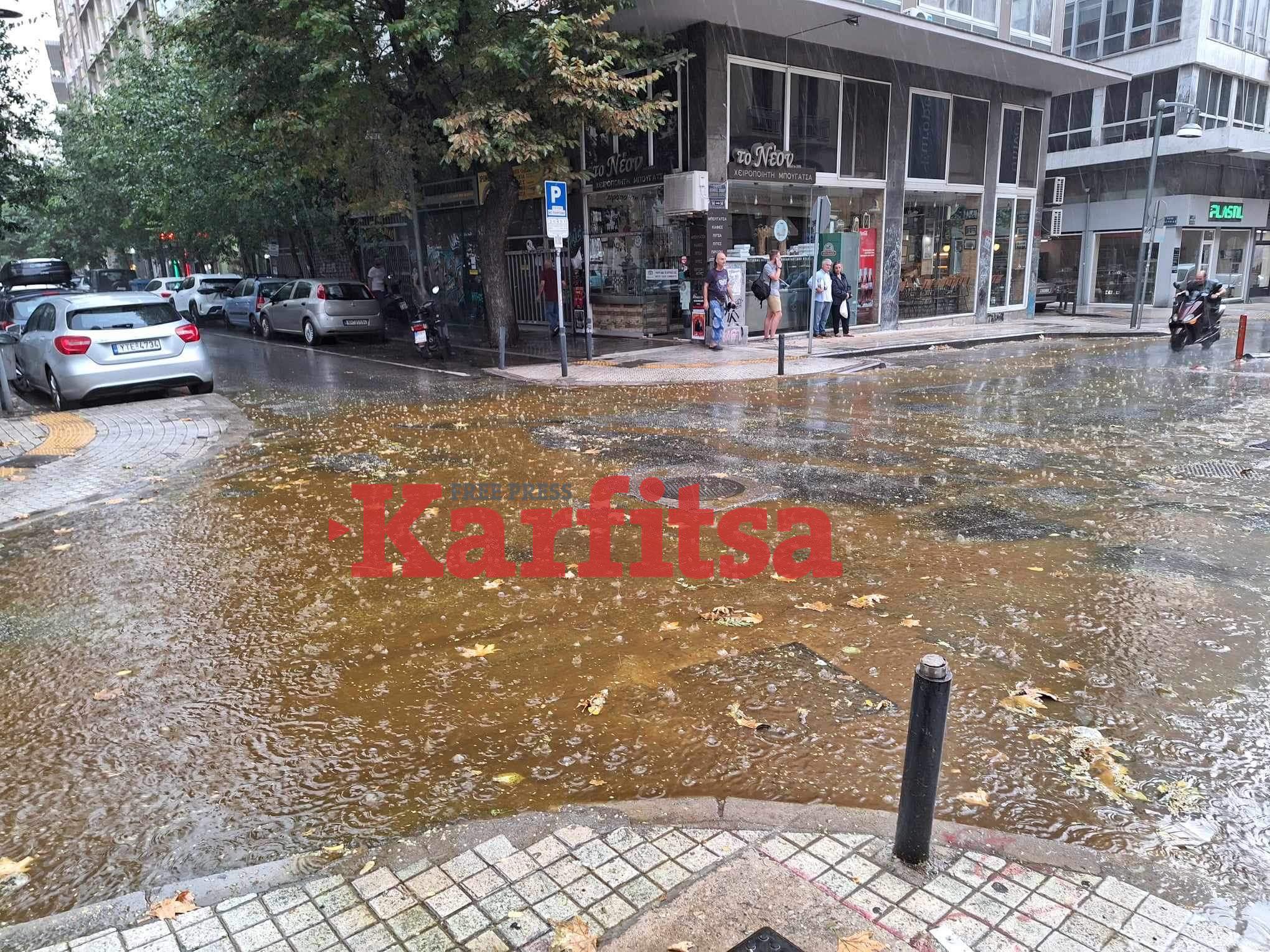 Μπουρίνι «χτύπησε» την Θεσσαλονίκη – Πλημμύρισαν δρόμοι στο κέντρο – ΒΙΝΤΕΟ