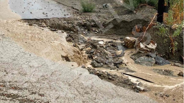 Kακοκαιρία Daniel – Κρήτη: Προβλήματα στο οδικό δίκτυο του Δήμου Φαιστού – ΦΩΤΟ