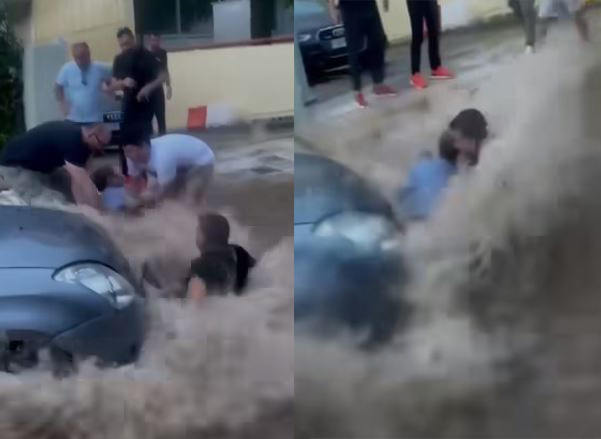 Κακοκαιρία Daniel: Περαστικοί έσωσαν άνδρα που παρασύρθηκε από τα ορμητικά νερά στον Ευαγγελισμό – Νέο ΒΙΝΤΕΟ