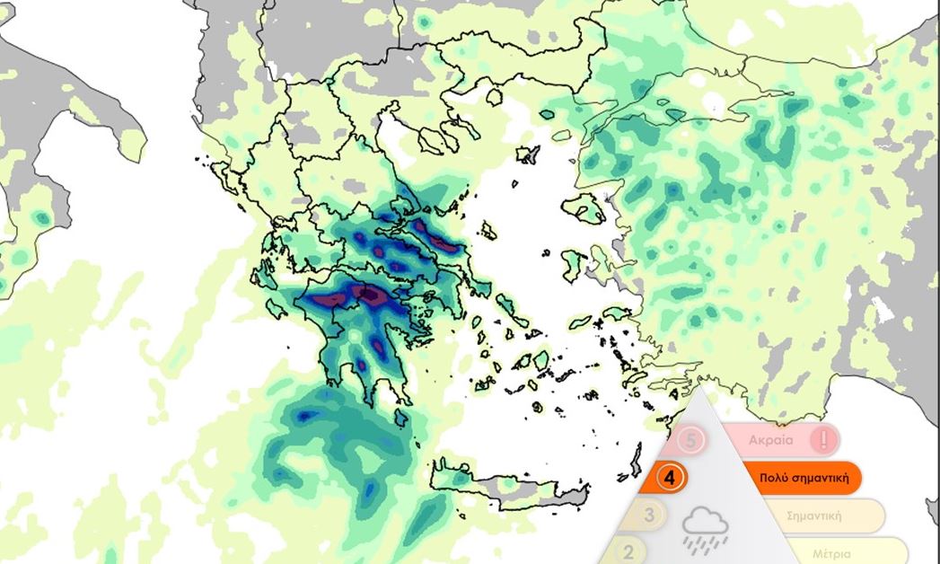 Κακοκαιρία Elias: Έντονα φαινόμενα στα ανατολικά και νότια – Οι 12 νομοί με τις ισχυρότερες βροχοπτώσεις