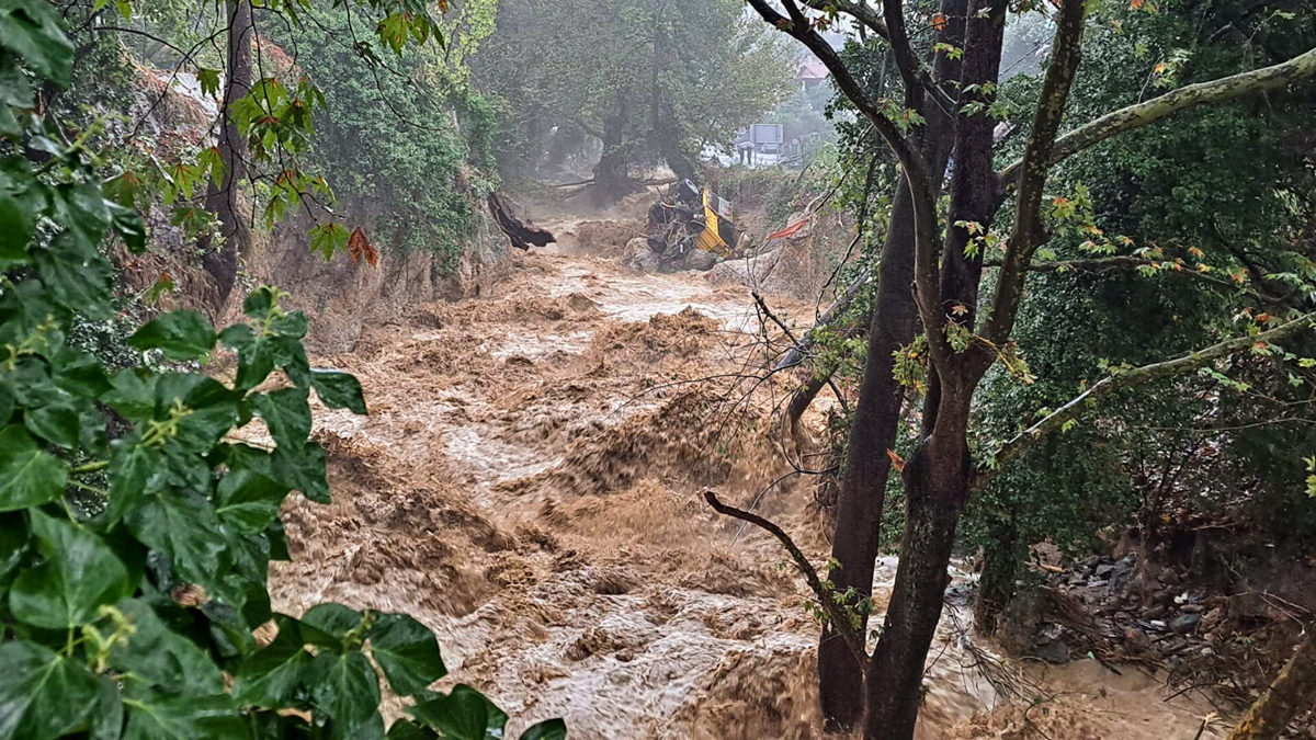 Κακοκαιρία: Τέσσερις φύλακες εγκλωβισμένοι σε κτίριο του Πανεπιστημίου Θεσσαλίας – Το νερό ξεπερνάει το ένα μέτρο