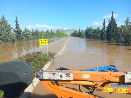 Κακοκαιρία Daniel Εθνική Οδός Θεσσαλονίκης-Αθηνών