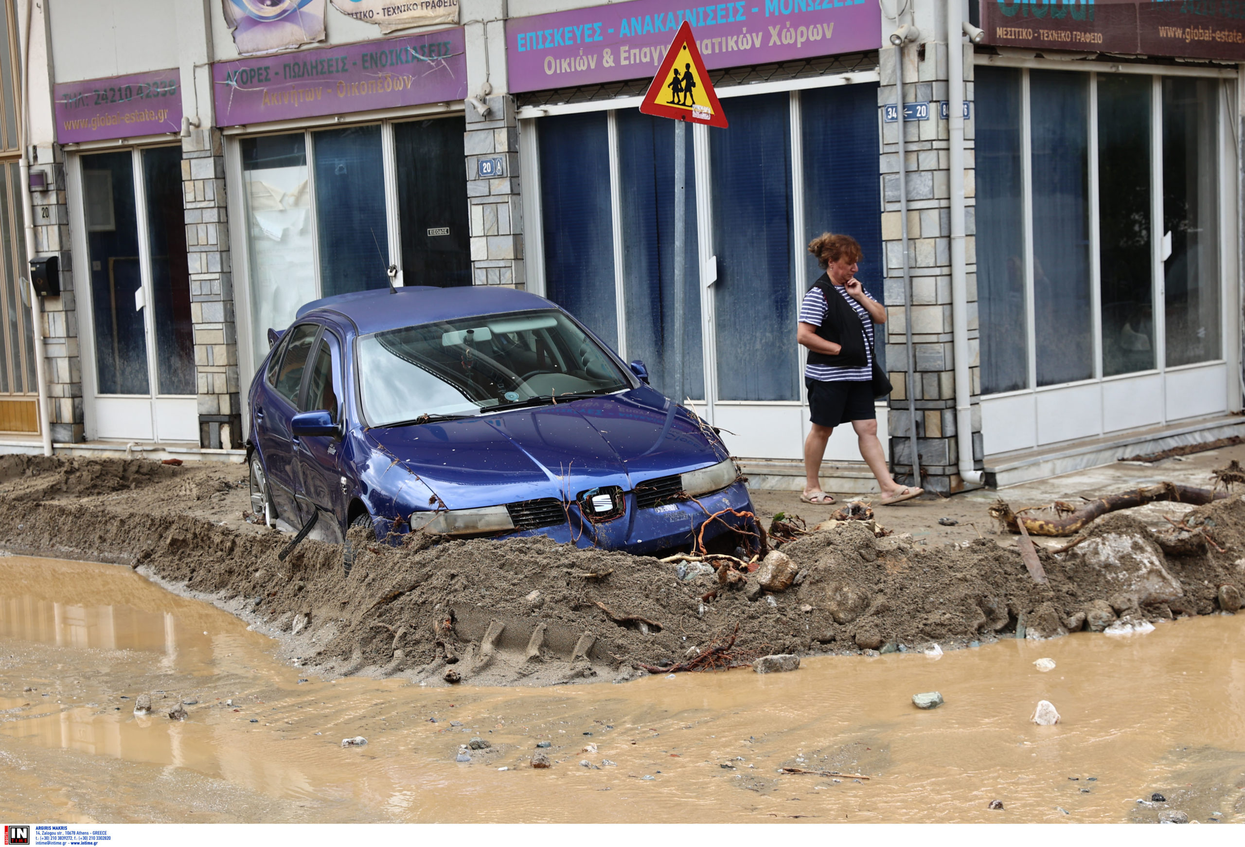 Κακοκαιρία Elias: Υπερχείλισε ξανά ο Κραυσίδωνας, «πνίγηκε» στις λάσπες ο Βόλος – Πλημμύρισε το νοσοκομείο, αποκομμένο το Νότιο Πήλιο
