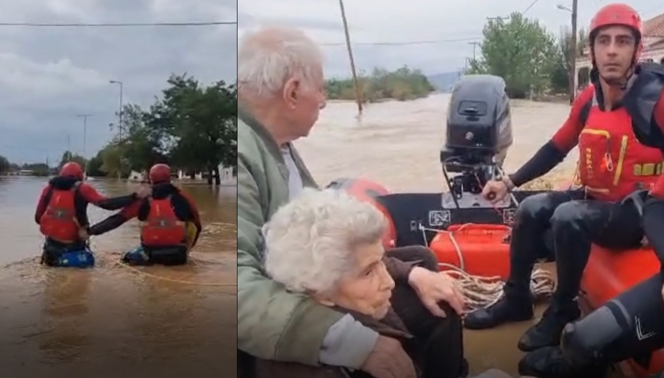 Κακοκαιρία Daniel: ΒΙΝΤΕΟ από την διάσωση ηλικιωμένων στην Αστρίτσα