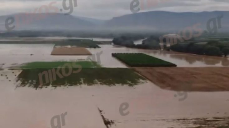 Λάρισα πλημμύρα enikos.gr