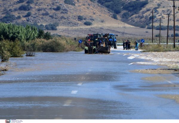 πλημμύρα Θεσσαλία εθνική οδός