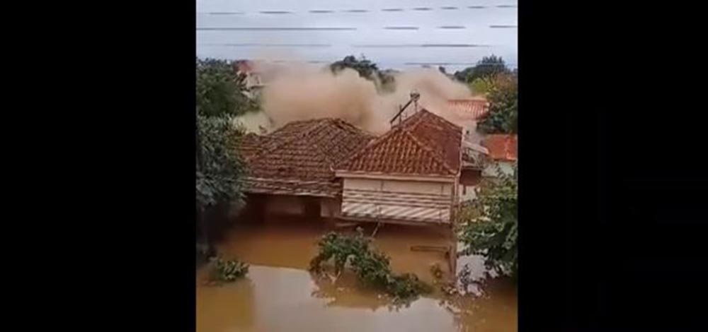 Κακοκαιρία στην Καρδίτσα: Σπίτι καταρρέει στον Παλαμά