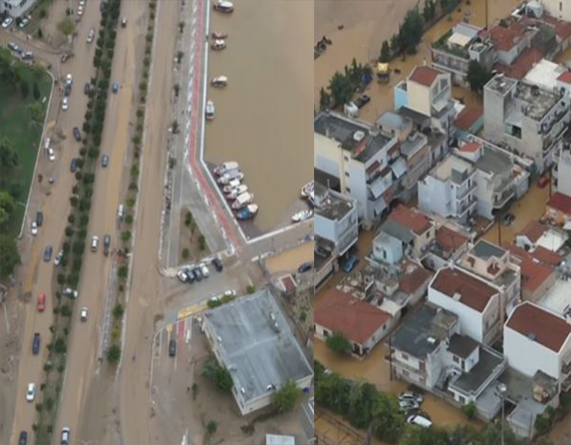 Κακοκαιρία Daniel: «Πνίγηκε» στις λάσπες ο Βόλος – ΒΙΝΤΕΟ από drone