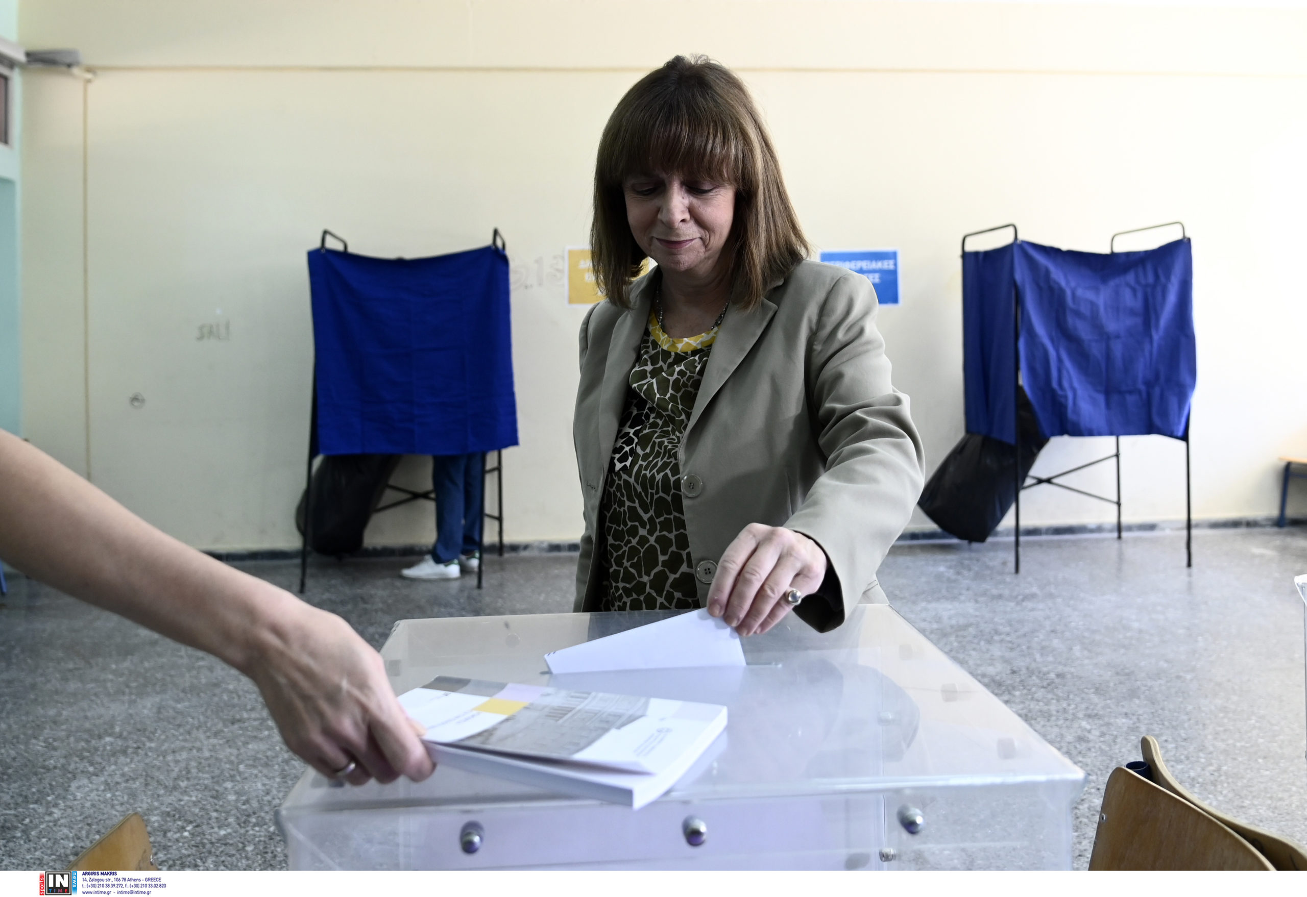 Αυτοδιοικητικές εκλογές 2023 – Ψήφισε η Κατερίνα Σακελλαροπούλου