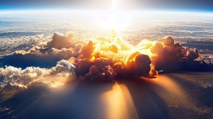 Illustation Of Comet Impact