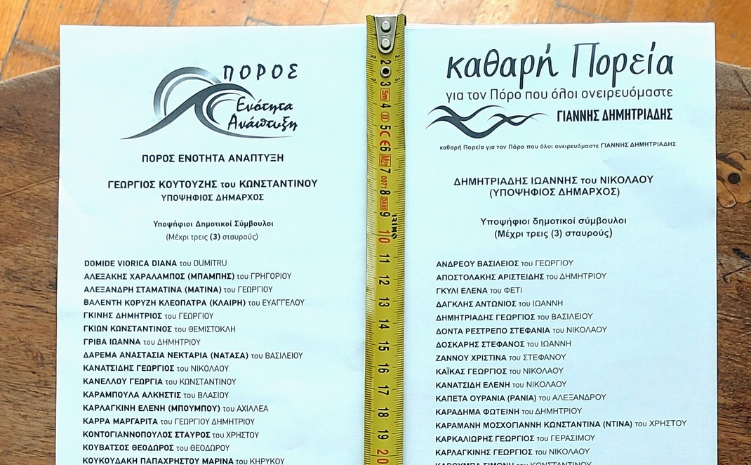 Αυτοδιοικητικές Εκλογές ψηφοδέλτια