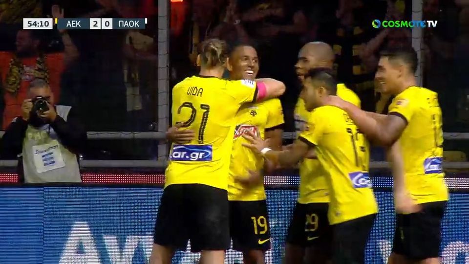 Live AEK – ΠΑΟΚ 2-0: Δείτε το γκολ του Ελίασον