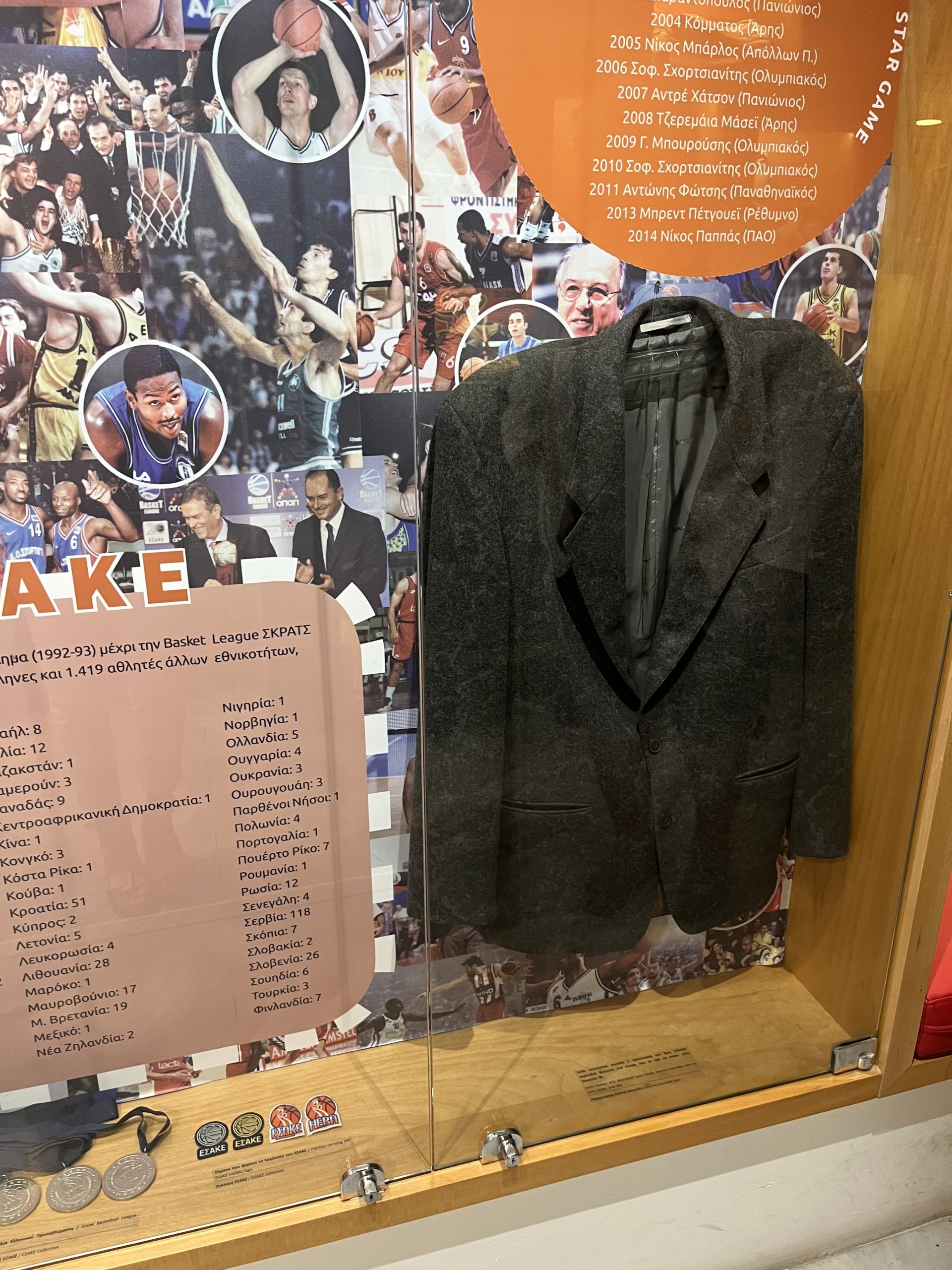 Γιάννης Ιωαννίδης σακάκι Μουσείο Μπάσκετ ΧΑΝΘ