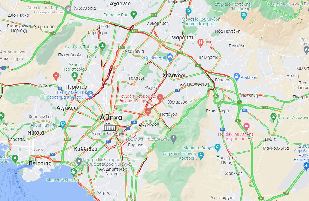 Χάος στον Κηφισό και καθυστερήσεις στην Αττική Οδό – Δείτε LIVE πού έχει κίνηση