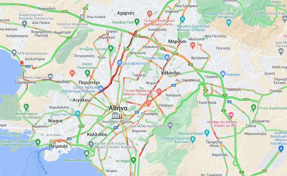 Αρχή της εβδομάδας με αυξημένη κίνηση: Καθυστερήσεις στην Αττική Οδό – Ποιοι δρόμοι είναι φρακαρισμένοι