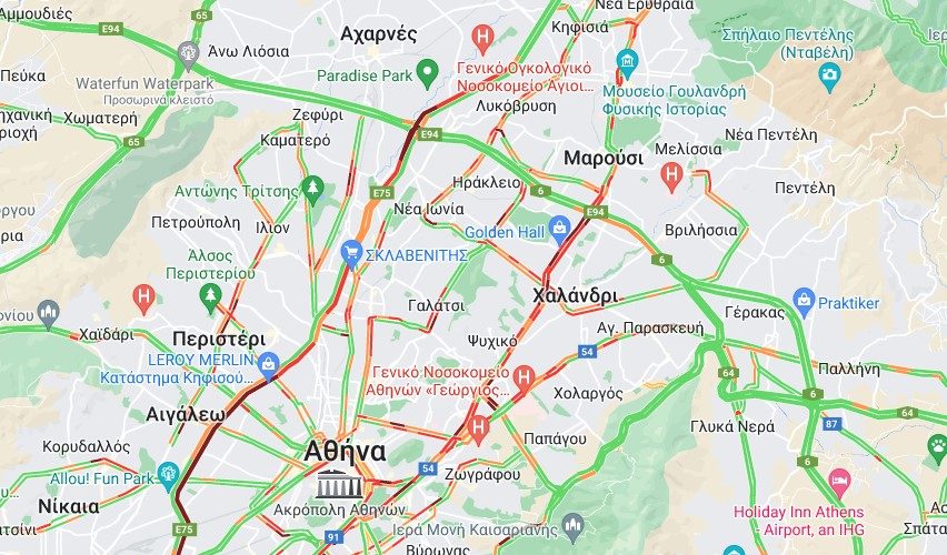 Κίνηση: Κυκλοφοριακό χάος στην Αθηνών – Λαμίας – Δείτε LIVE πού υπάρχουν προβλήματα