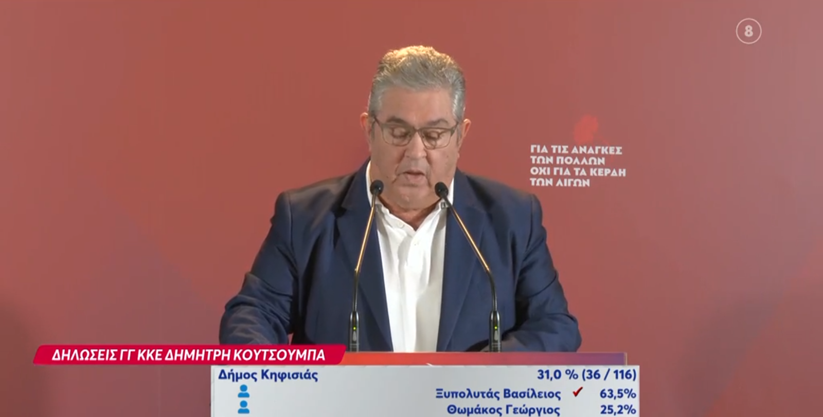 Κουτσούμπας: Μεγαλώνει η μαχητική συμπόρευση με το ΚΚΕ σε ολόκληρη τη χώρα