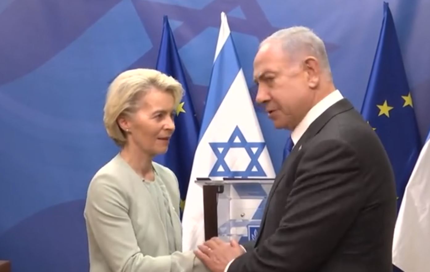 Ούρσουλα φον ντερ Λάιεν Μπενιαμίν Νετανιάχου