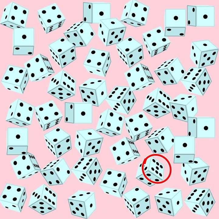 Οπτική ψευδαίσθηση Ζάρια λύση