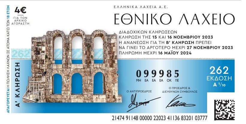 Εθνικό Λαχείο: Την Τετάρτη η πρώτη κλήρωση για την τελευταία έκδοση του 2023