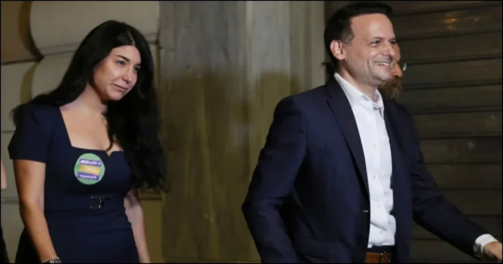 Ο Χάρης Δούκας με την σύντροφό του, Γεωργία Πολυτάνου