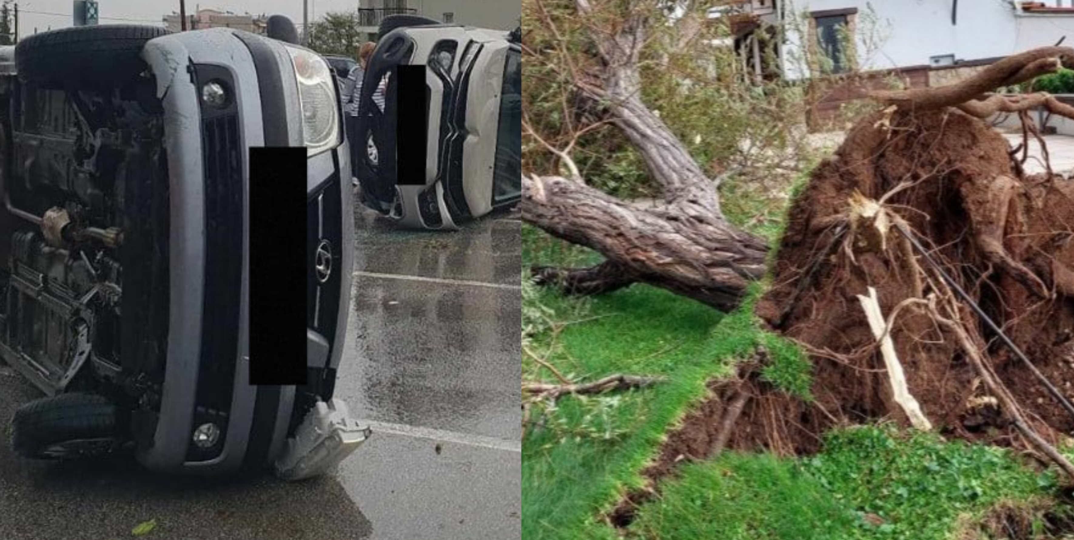 Κακοκαιρία: Ξεπέρασαν τις 200 οι κλήσεις στην Πυροσβεστική – Ξεριζώθηκαν δέντρα, τούμπαραν αυτοκίνητα