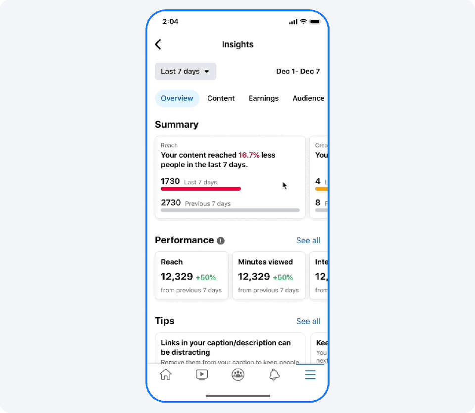 Facebook reels Insights