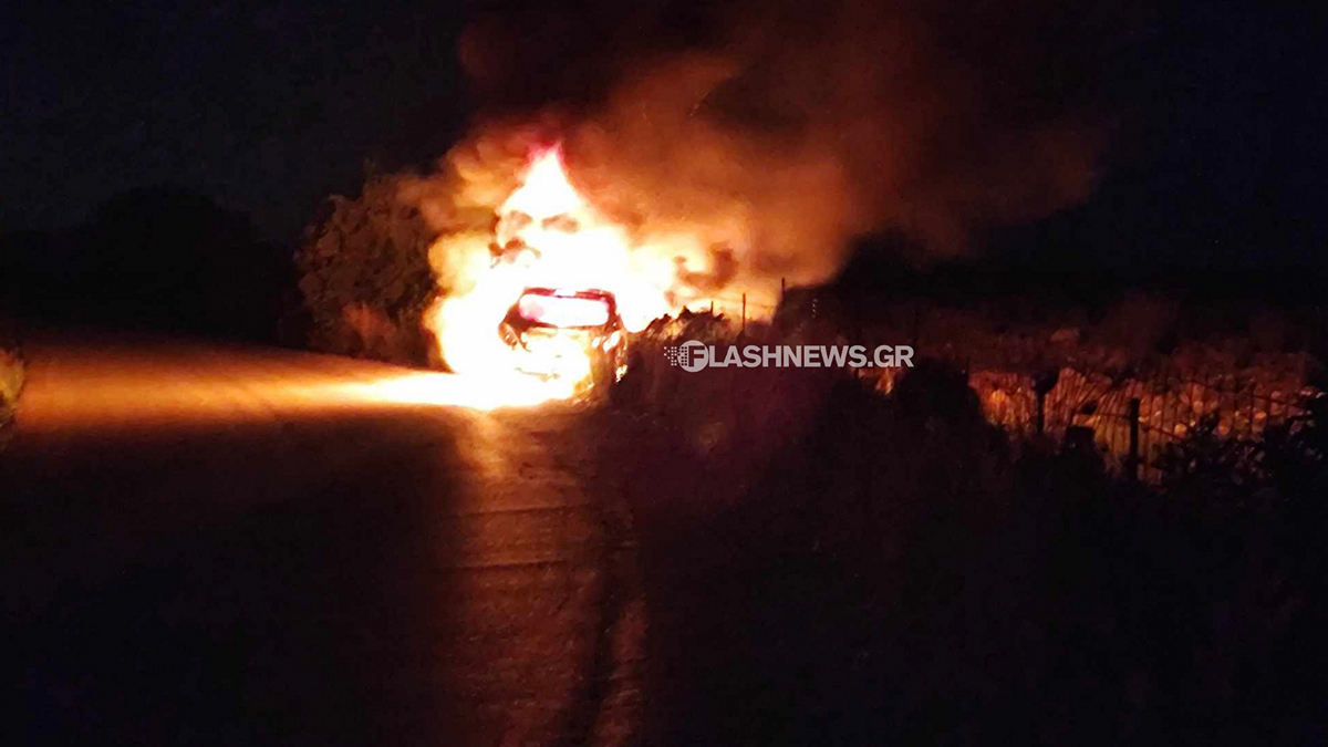 Χανιά: Αυτοκίνητο παραδόθηκε στις φλόγες και κάηκε ολοσχερώς – Έντονη κινητοποίηση της Πυροσβεστικής