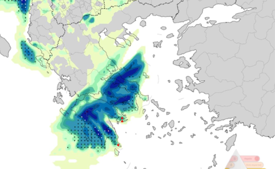 Κακοκαιρία: Καταιγίδες από το μεσημέρι – Δείτε χάρτες με την πορεία του μετώπου έως το βράδυ