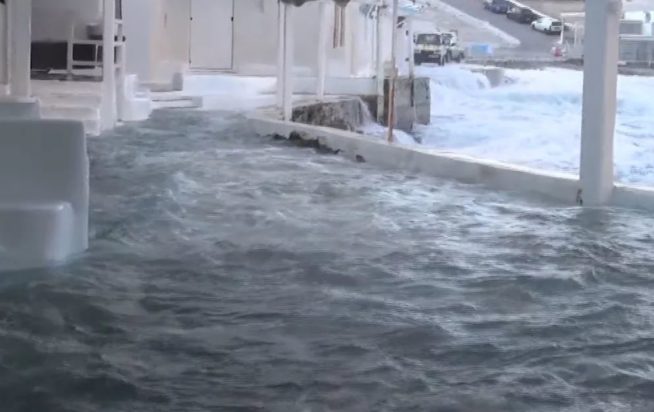 Κακοκαιρία στην Μύκονο