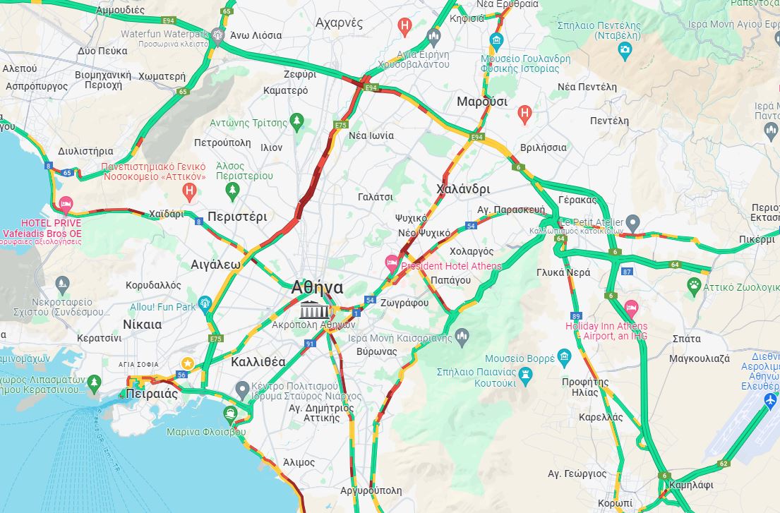 χάρτης κίνησης