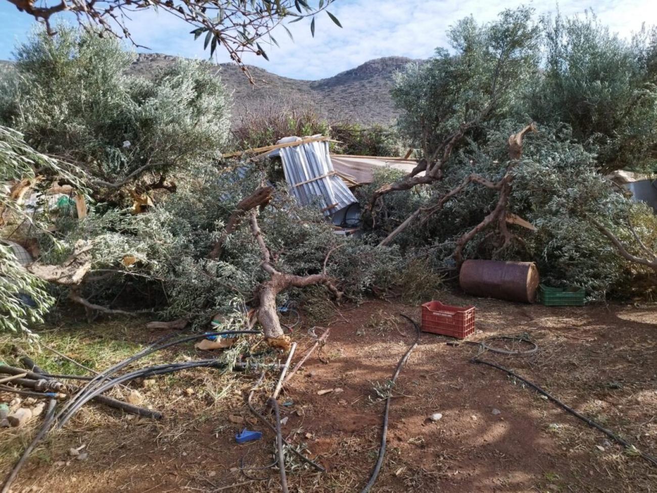 Κρήτη ισχυροί άνεμοι ζημιές