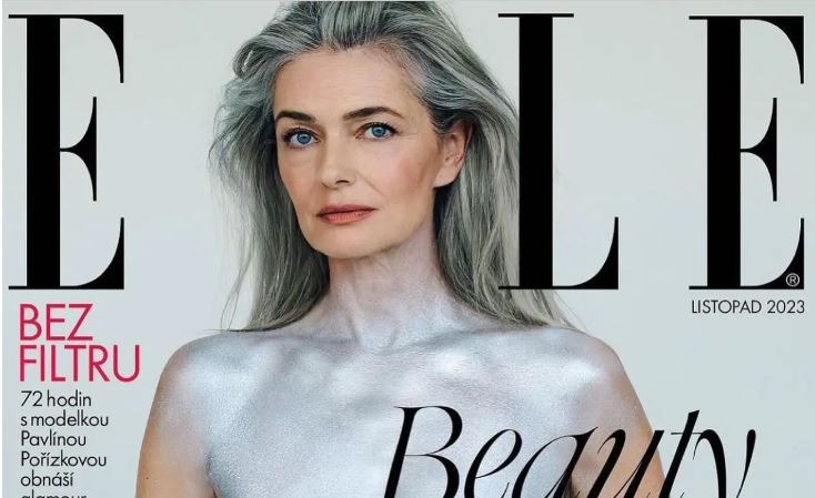 Paulina Porizkova: Η 58χρονη ποζάρει με ασημί μπογιά για το εξώφυλλο του Elle  – «Δεν έχω τίποτα να κρύψω»