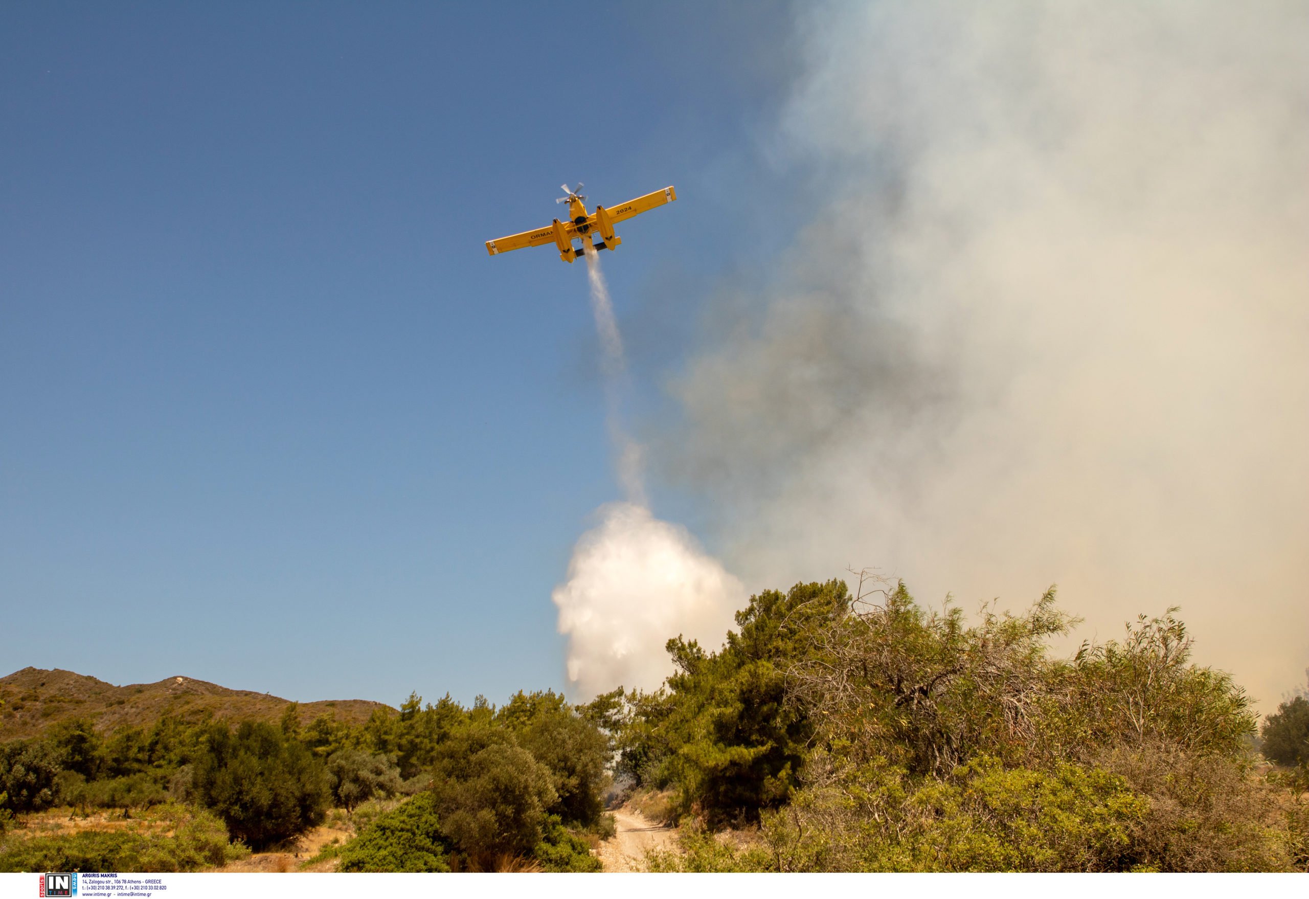 Φωτιά στο νότιο Πήλιο – Σηκώθηκαν και δύο αεροσκάφη