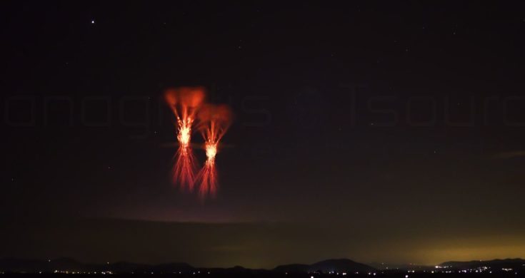 Red sprite στον ουρανό της Ικαρίας