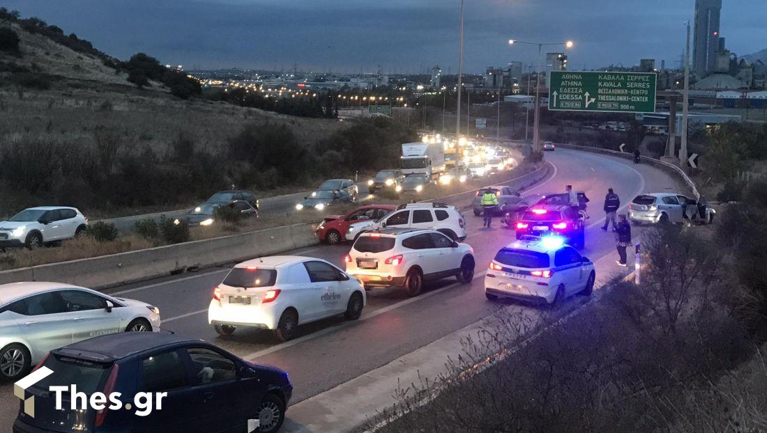 καραμπόλα 5 οχημάτων περιφερειακός Θεσσαλονίκη