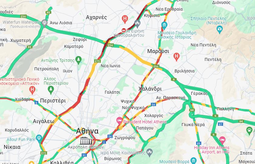 Κίνηση: Μποτιλιάρισμα σε Κηφισό, Κηφισίας, Μεσογείων και στο κέντρο της Αθήνας – Δείτε LIVE πού υπάρχουν προβλήματα