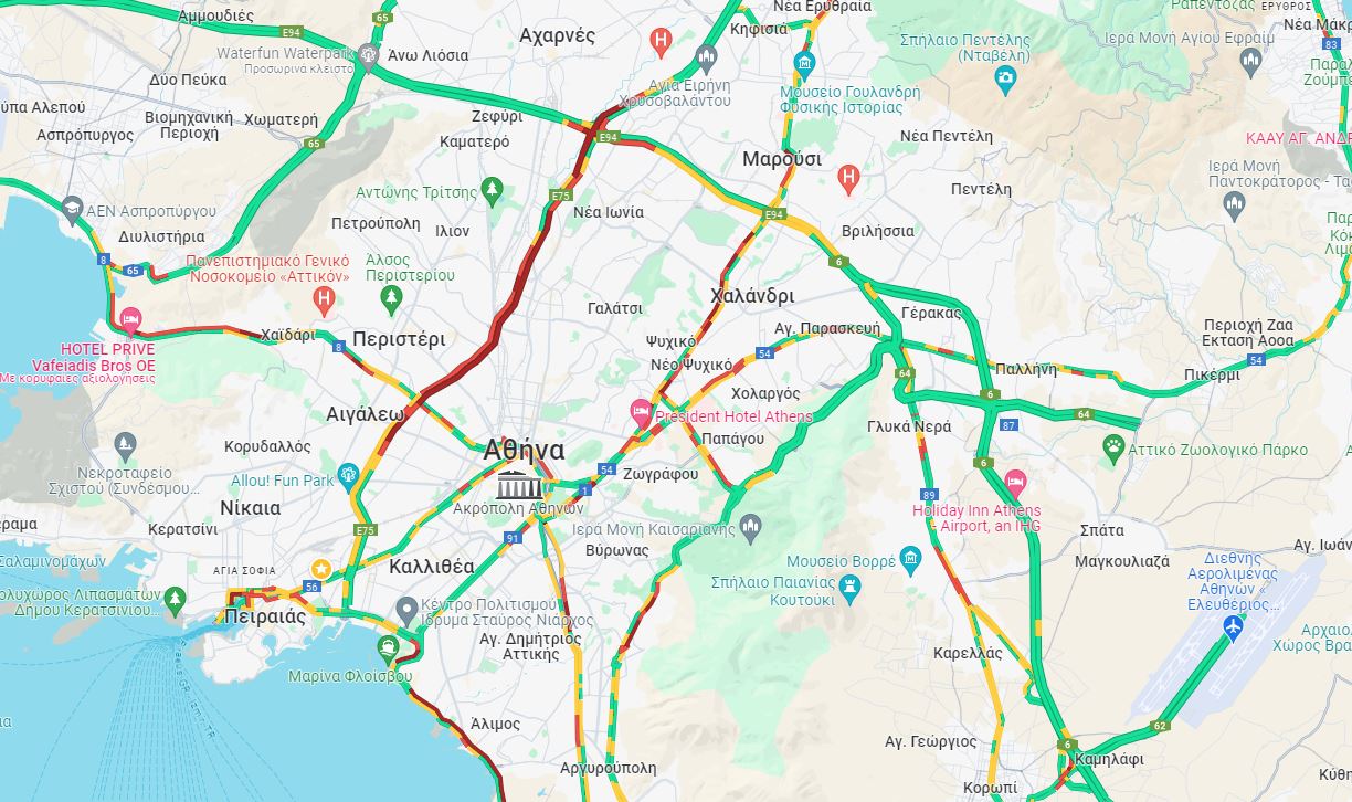 Κίνηση: «Βρέχει» προβλήματα στους δρόμους – Δείτε LIVE ποιοι είναι «μπλοκαρισμένοι»